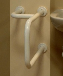 Waschbeckenstütze 55cm rechts-links in Weiss GK 105