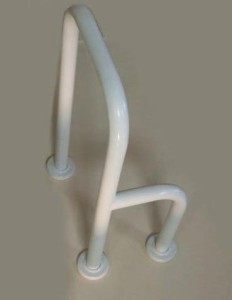 Waschbeckenstütze 75cm rechts-links in Weiss GK 105A