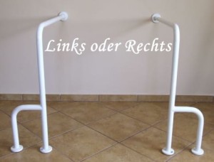 Toilettenstütze 55cm rechts-links in Weiss GK 106
