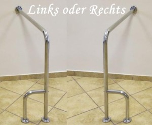 Toilettenstütze 80cm rechts-links Inox-Stahl GKN 106